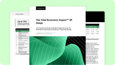 Grafieken en een rapport over de totale economische impact van DeepL