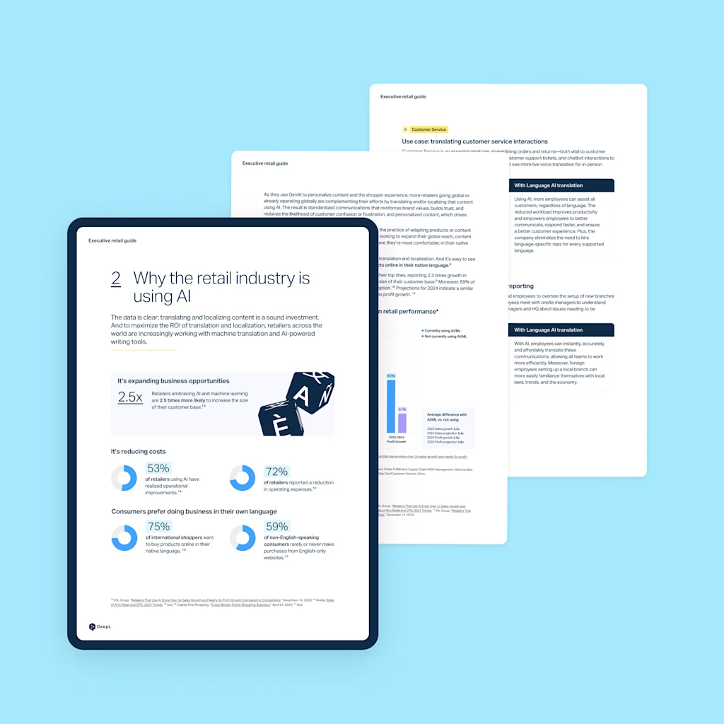 Illustration showing pages of the retail guide