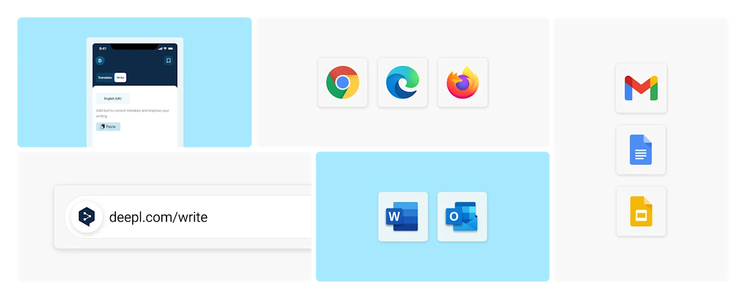 Illustration showing Write Pro integrations with web, apps, and extensions