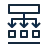 An icon showing three workflows extending out of a central management node.