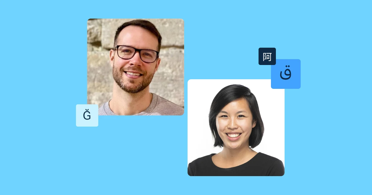 Deux animateurs du webinaire issus de l'équipe DeepL, Rob Feduk et Jennifer Tran.