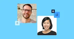 I due relatori del webinar, membri dello staff di DeepL: Rob Feduk e Jennifer Tran.