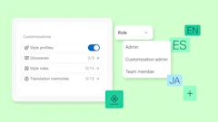 Interfaccia utente del Customization hub che mostra il ruolo di amministratore della personalizzazione