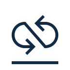 Icon depicting continuity of customer conversations across channels during service interactions by using workflows with the DeepL Agent.