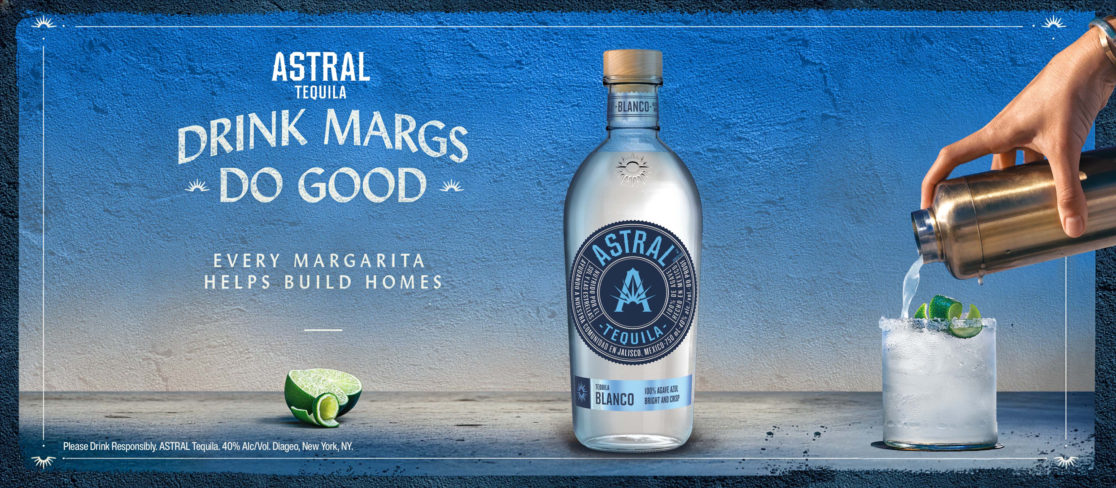 Drinks margs, do good. Every Margarita helps build homes