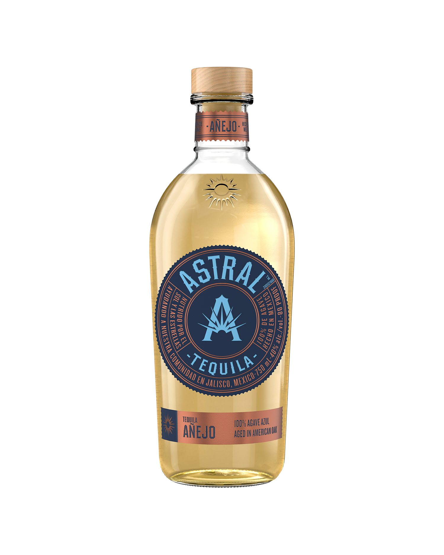 Astral Añejo Tequila bottle.