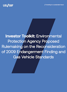 Investor Toolkit EPA Endangerment