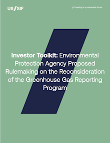 Investor Toolkit EPA GHGRP