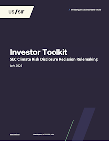 US SIF - SEC Climate Risk Discre Recission Toolkit image