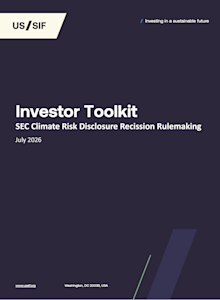 US SIF - SEC Climate Risk Discre Recission Toolkit image
