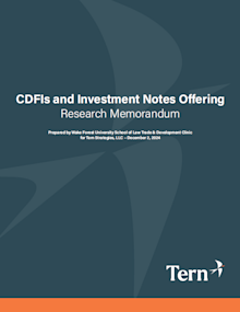 CDFIs and Investment Notes Offering
