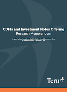 CDFIs and Investment Notes Offering