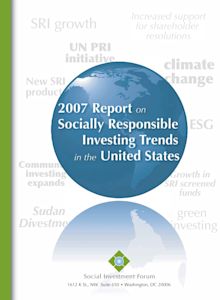 Pages from 2007 Report on Socially Responsible Investing Trends in the United States