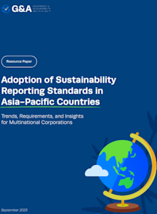 G&A: Adoption of Sustainability Reporting Standards in Asia-Pacific Countries