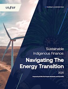 US SIF - Indigenous Peoples Investor Guide Cover