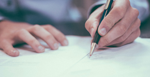 Person signing a document