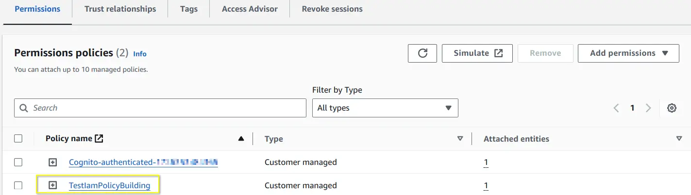 Blog Cognito IoT - IAM policy identity role image