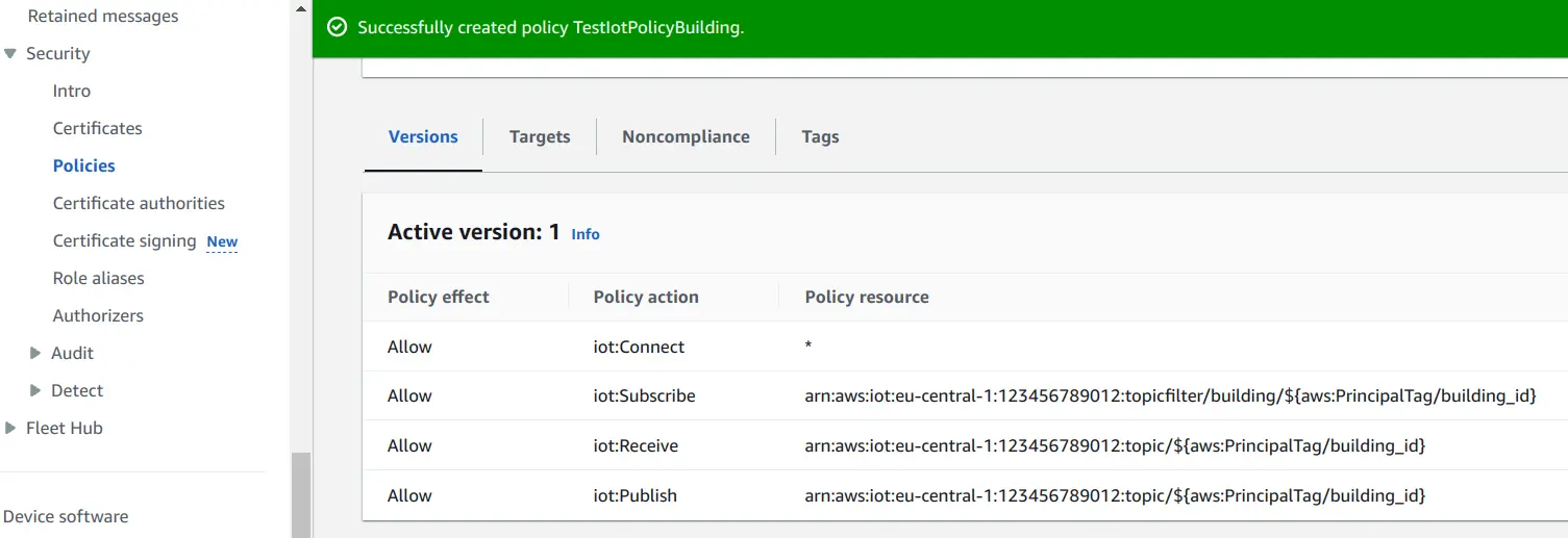 Blog Cognito IoT - IoT policy identity role image