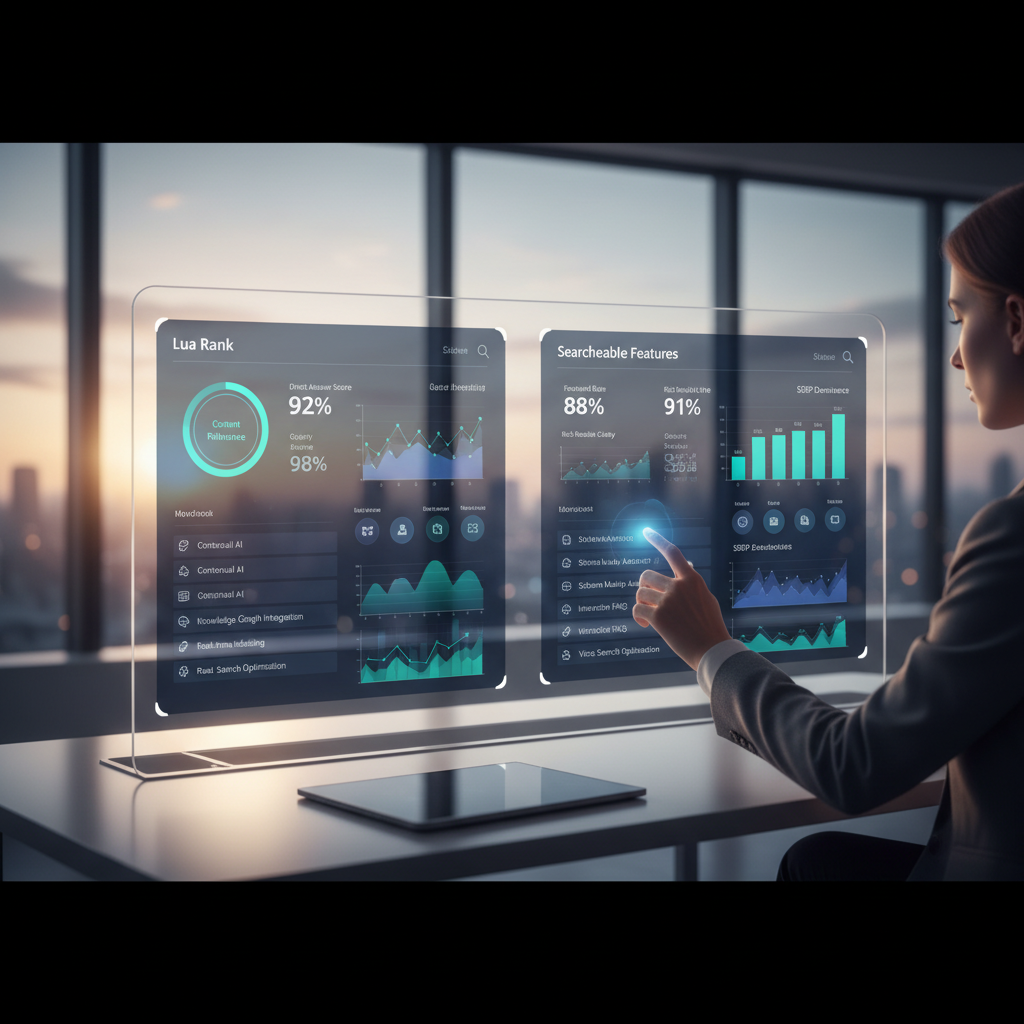 Comparing answer engine optimization features across Lua Rank and Searcheable to find the right AI visibility platform.