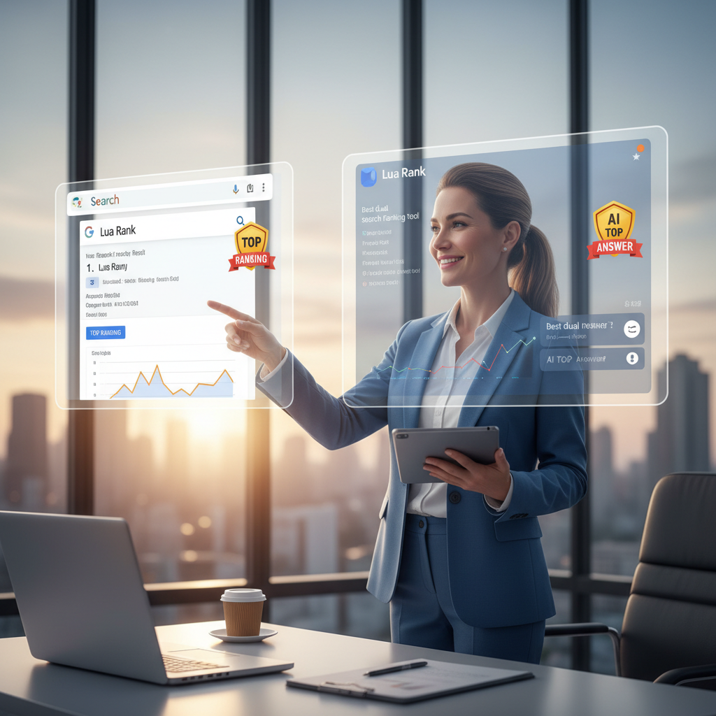 Lua Rank helps businesses achieve dual search ranking across Google and ChatGPT simultaneously.