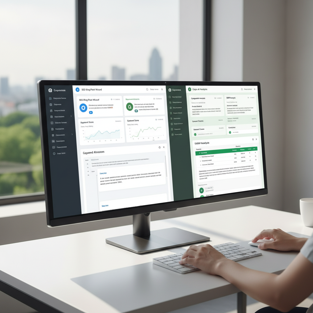 Side-by-side screen comparison of Copy.ai alternatives, helping marketers choose the right AI writing tool for SEO