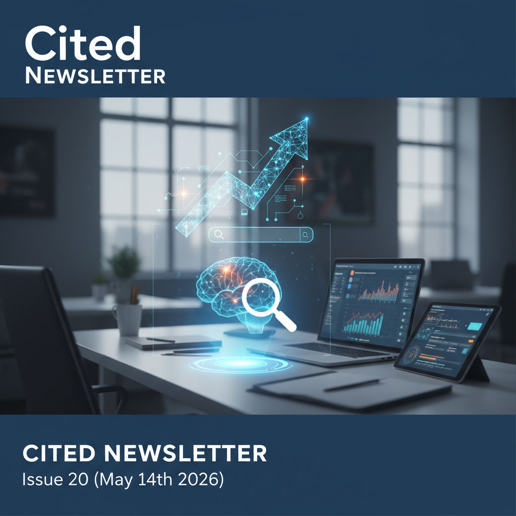 Issue 20 of the cited-newsletter delivers the latest AI search visibility insights for marketing teams.