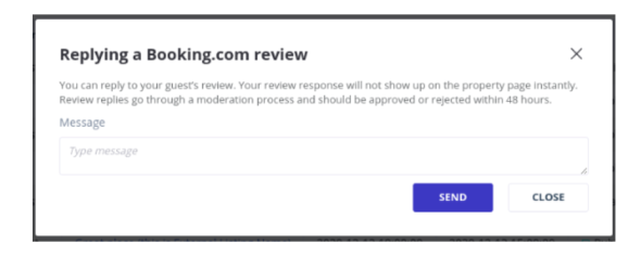 How can a Host reply to reviews on Booking.com?