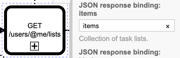 BPMN: Response Binding GET list