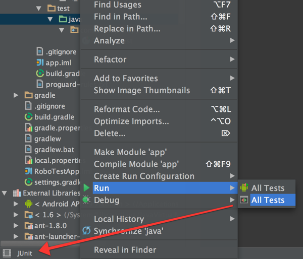 Android studio тестирование. Unit Test Android Studio.