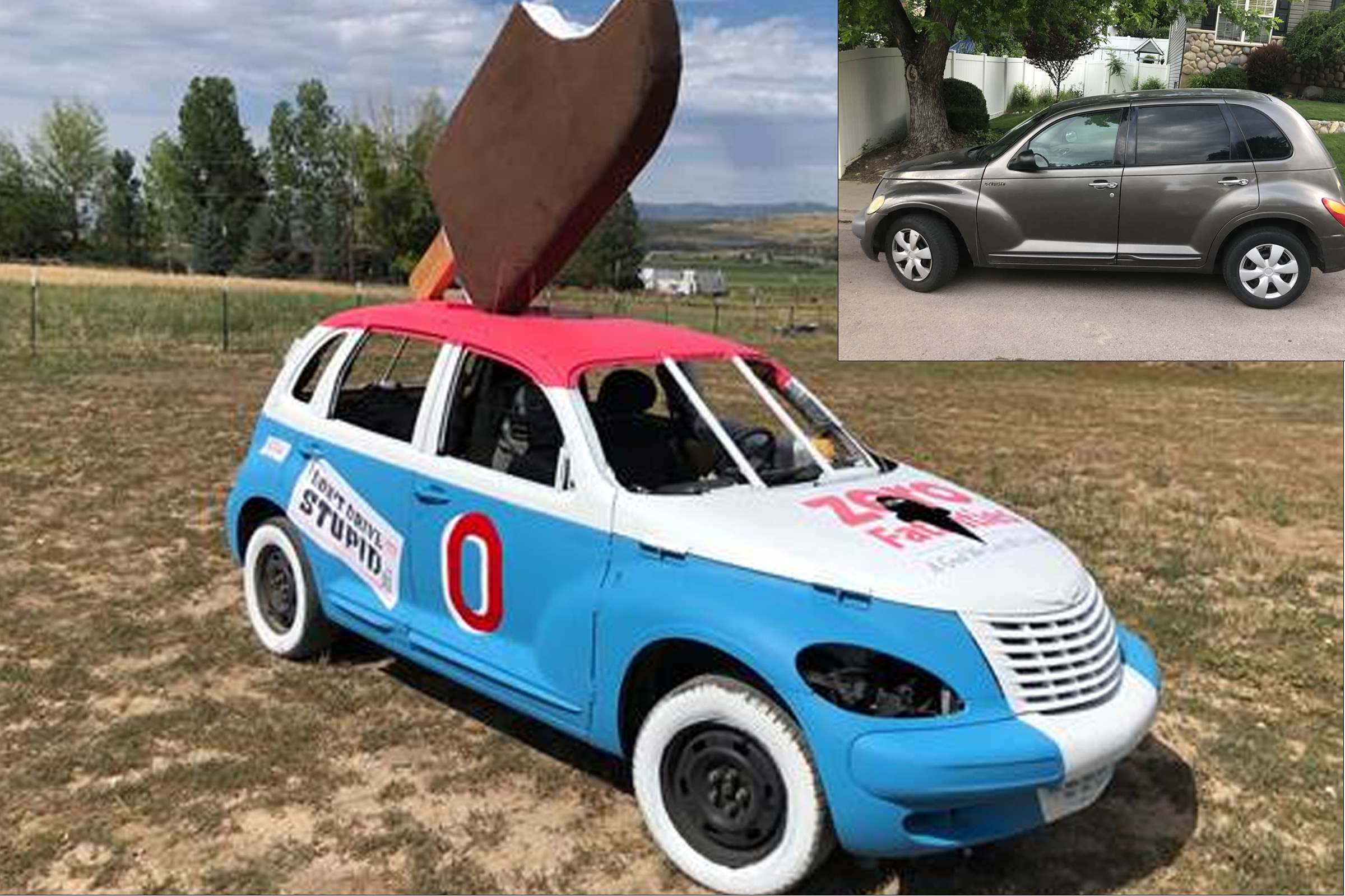 Ice Cream Car in the Demolition Derby Fairview, UT