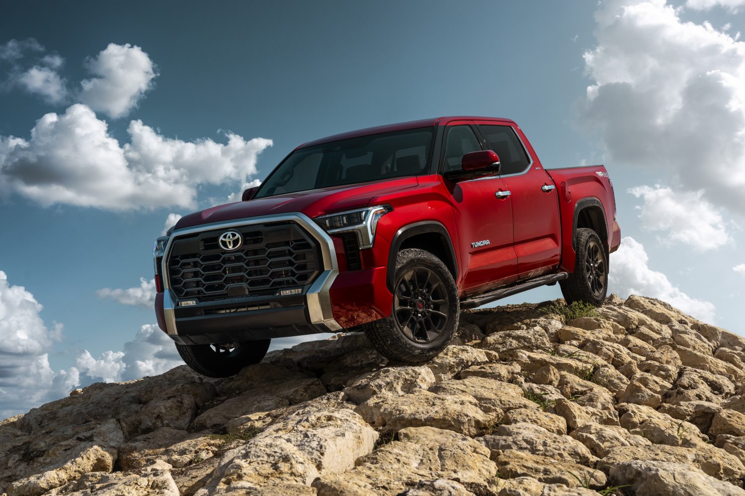a 2022 Toyota Tundra Limited on rocky terrain
