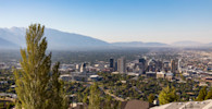View of downtown Salt Lake City from the foothills