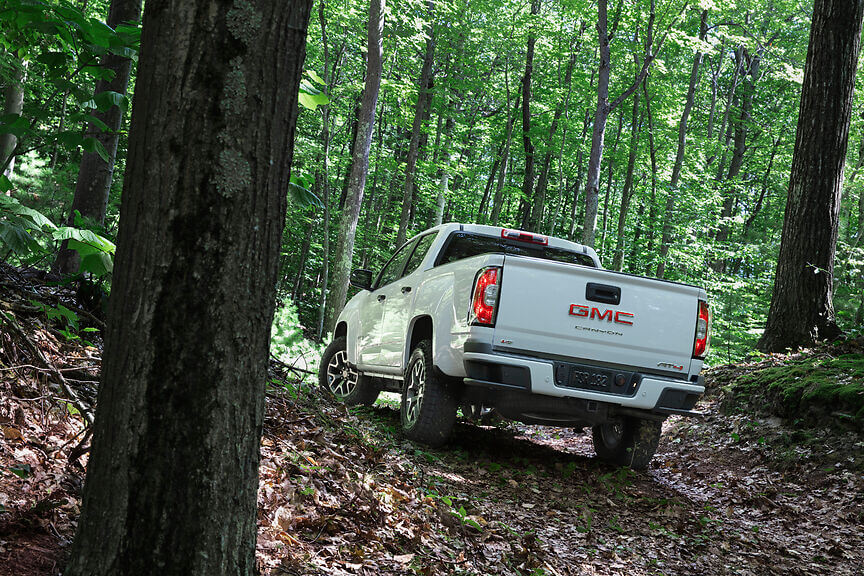 2022 GMC Canyon AT4 in a forest
