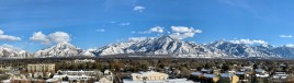 The mountains behind Salt Lake City, Utah