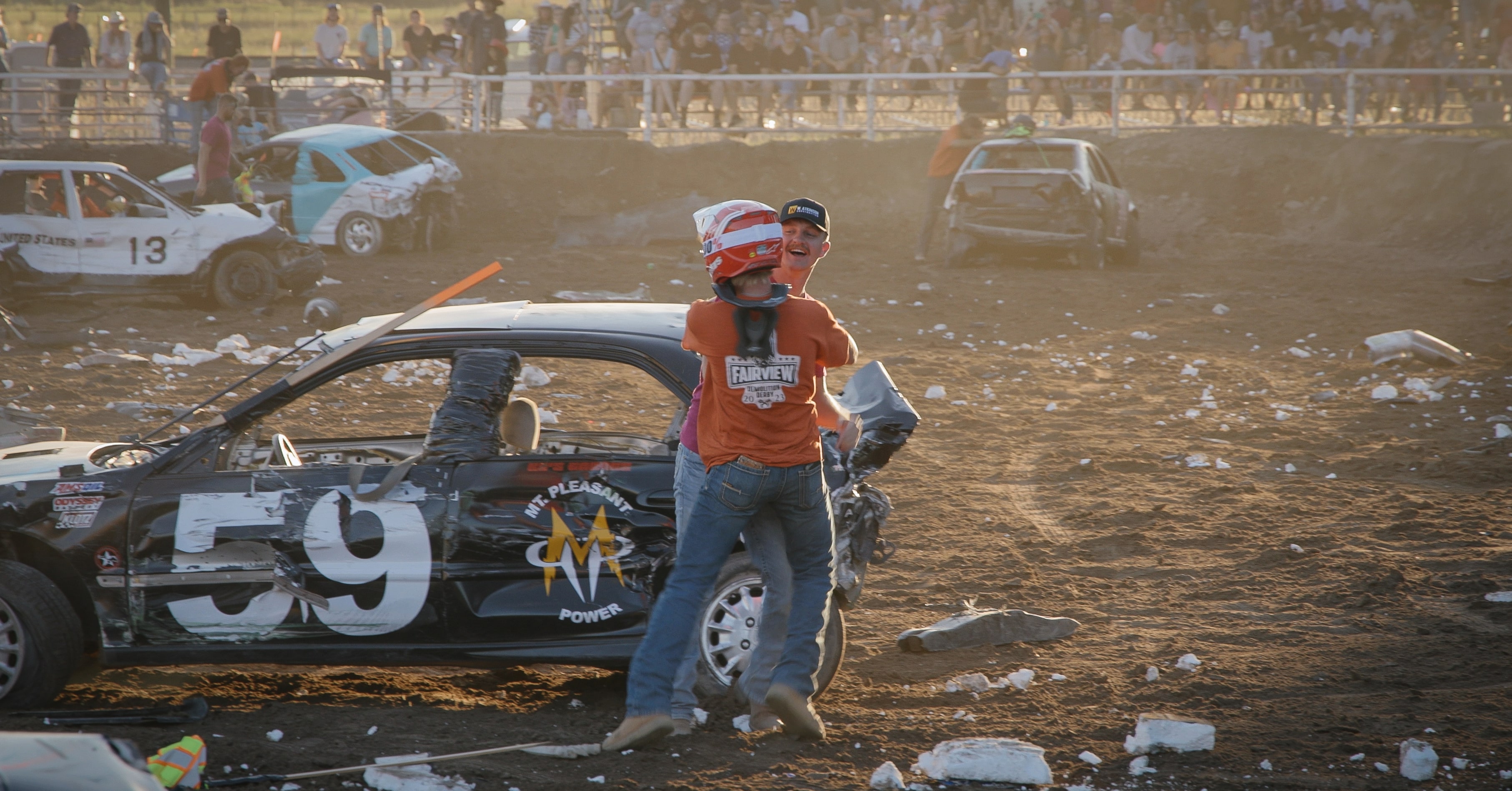 Behind the wheels of Fairview’s soupedup, soldout demolition derby