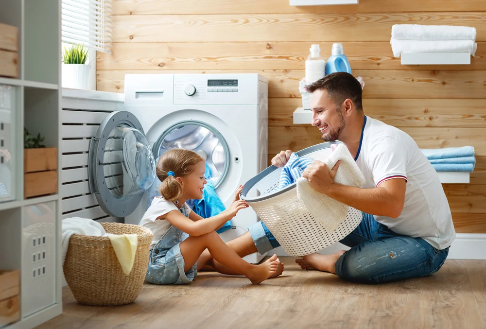 Séche-linge avec enfant