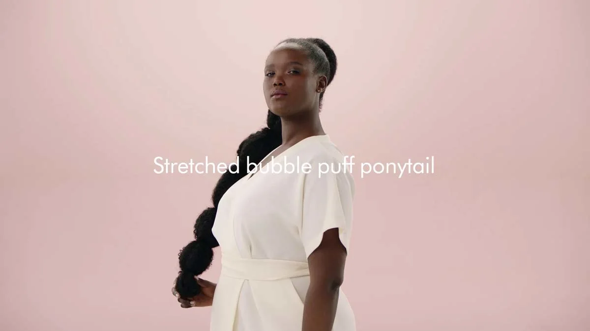 Lange bubble puff paardenstaart