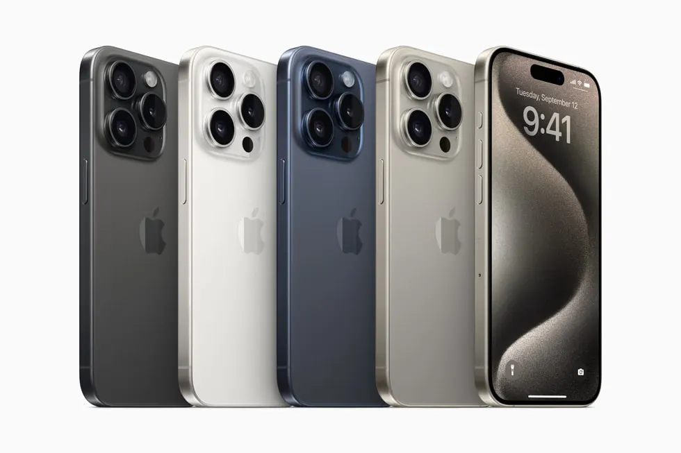 Les couleurs de la gamme IPhone 15 Pro