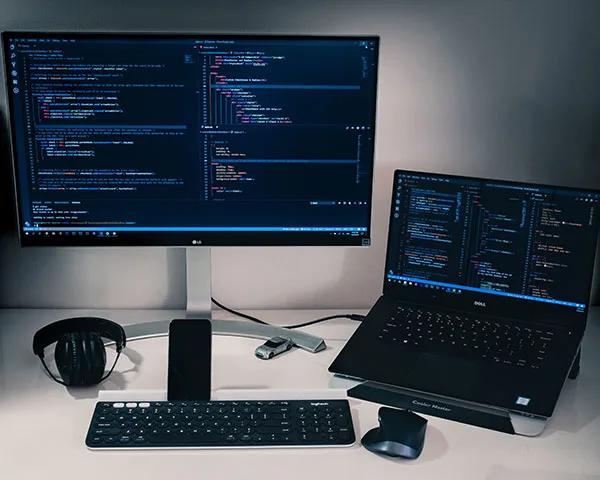 laptop met extra scherm