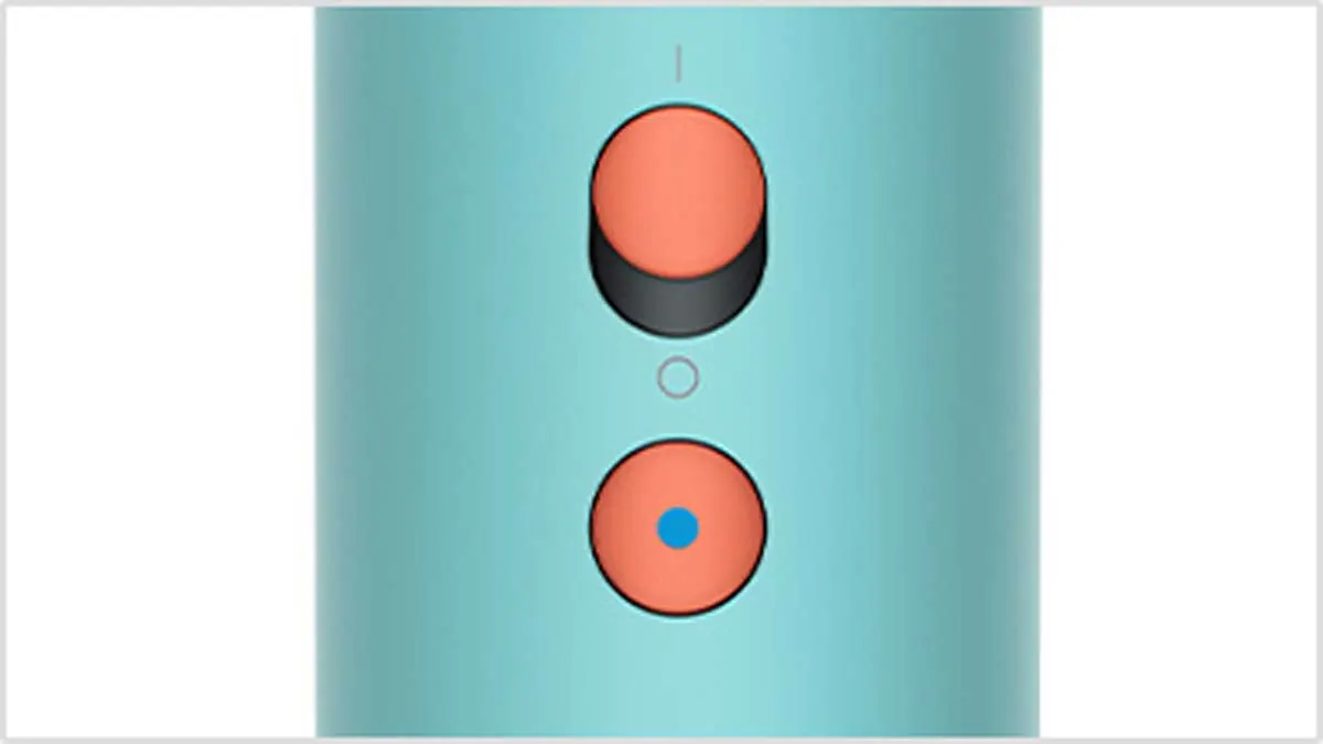 Gros plan du bouton de jet d’air froid