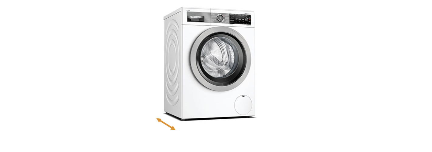 De diepte van een wasmachine