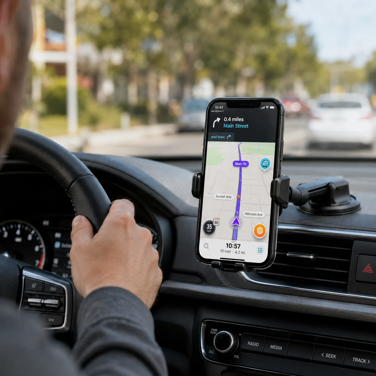 GSM houder in de wagen