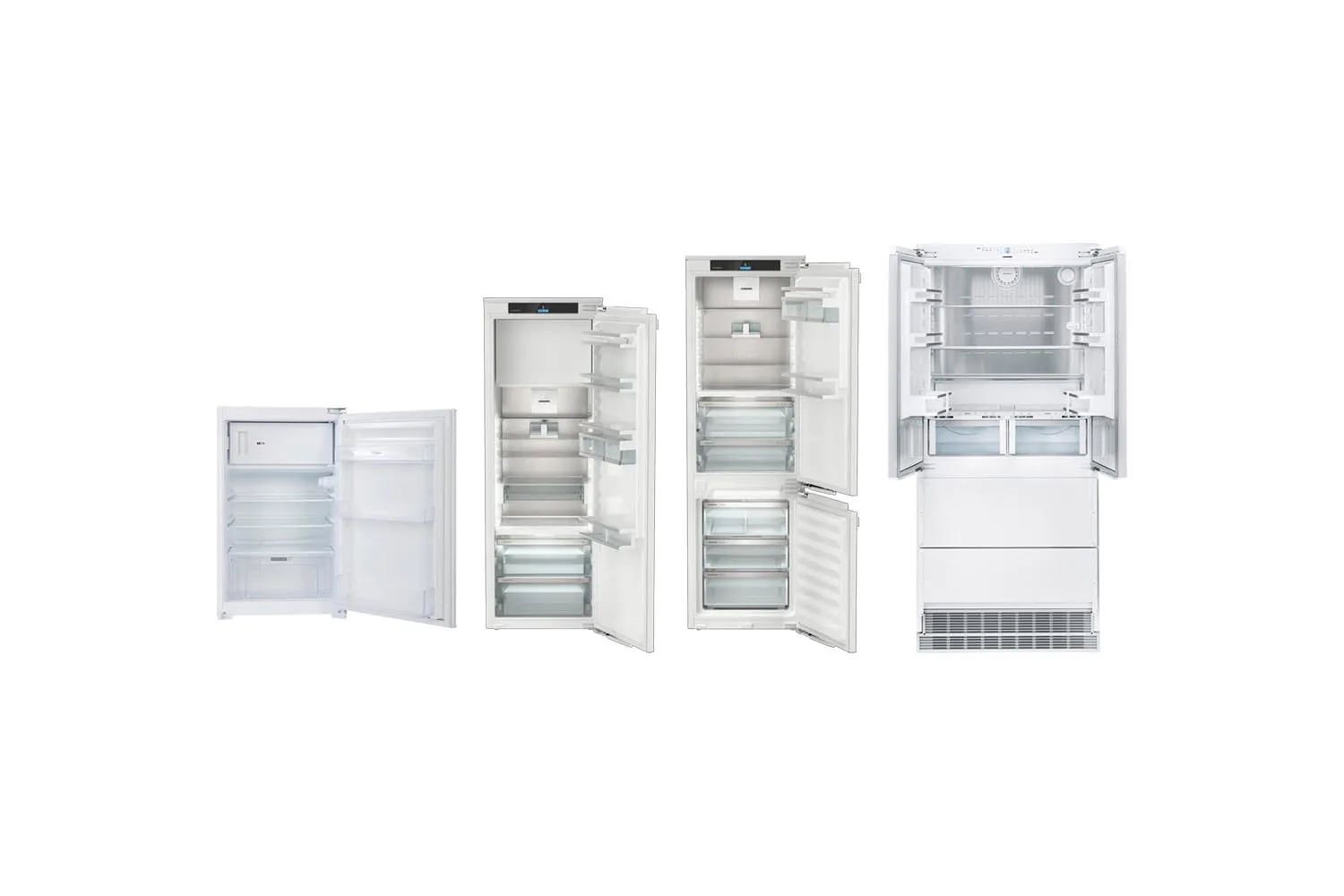 Comparison between different models of Liebherr built-in refrigerators.