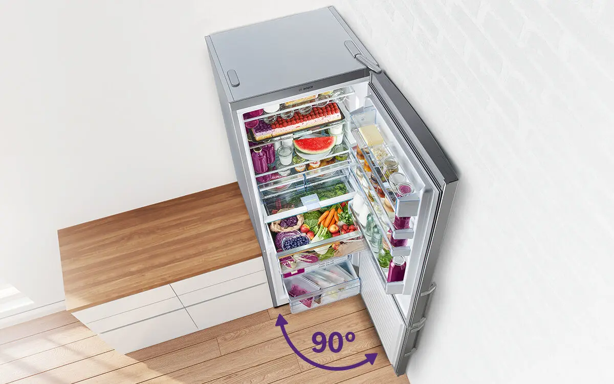 Le réfrigérateur Bosch s'ouvre à 90