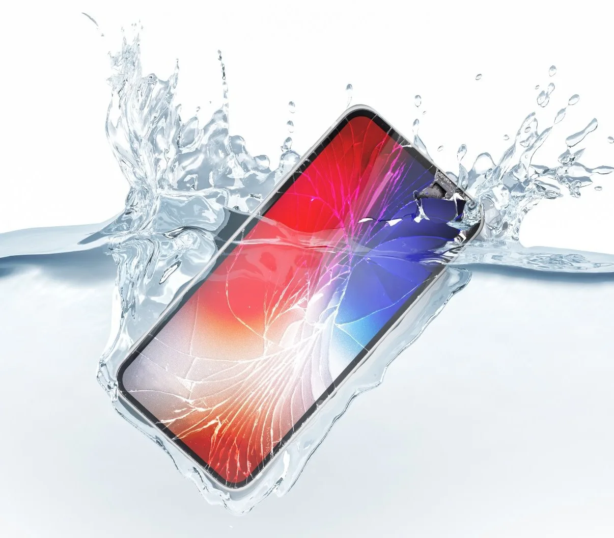 smartphone in water