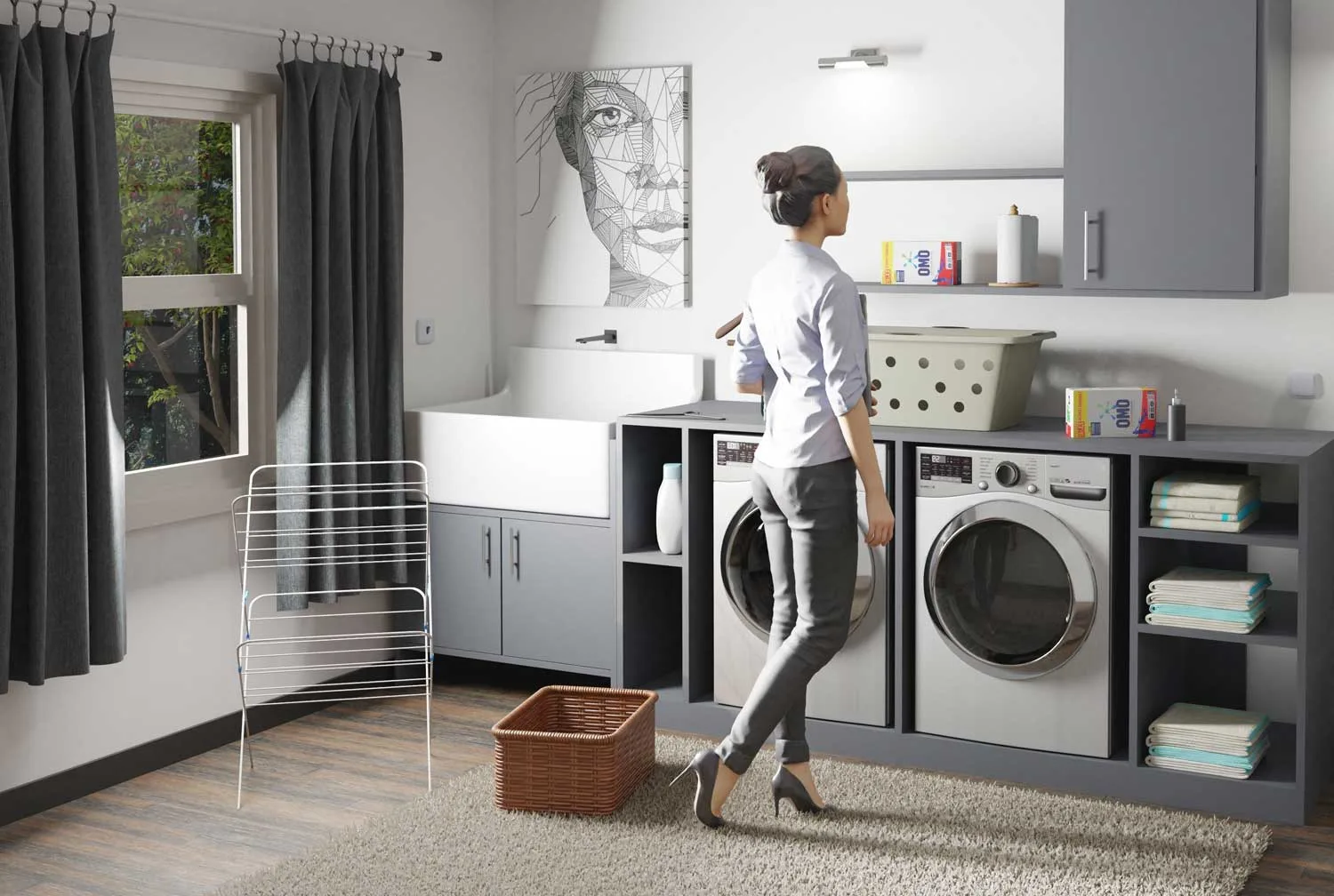 une machine à laver intelligente