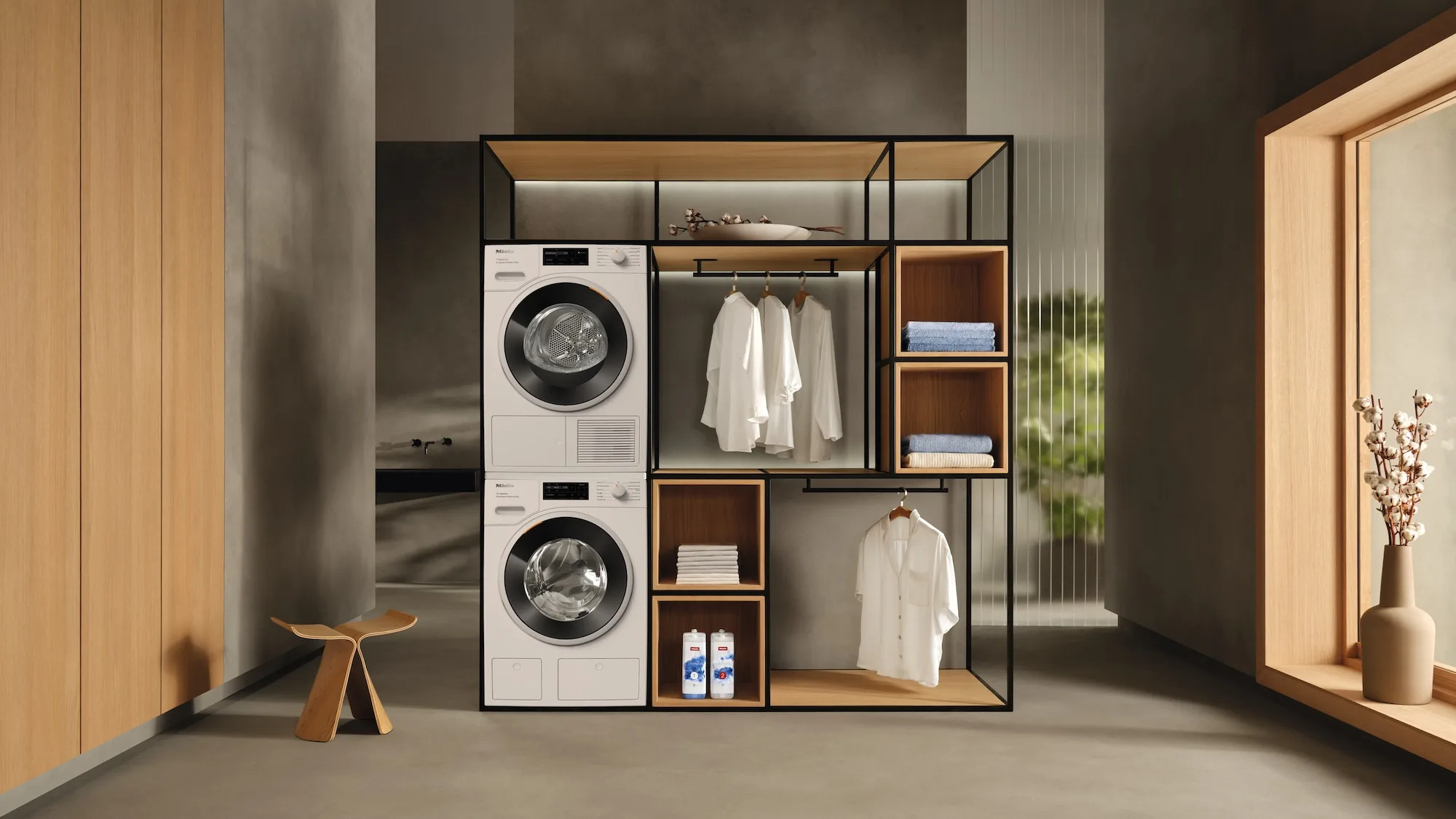 Was en droogkast stapelen