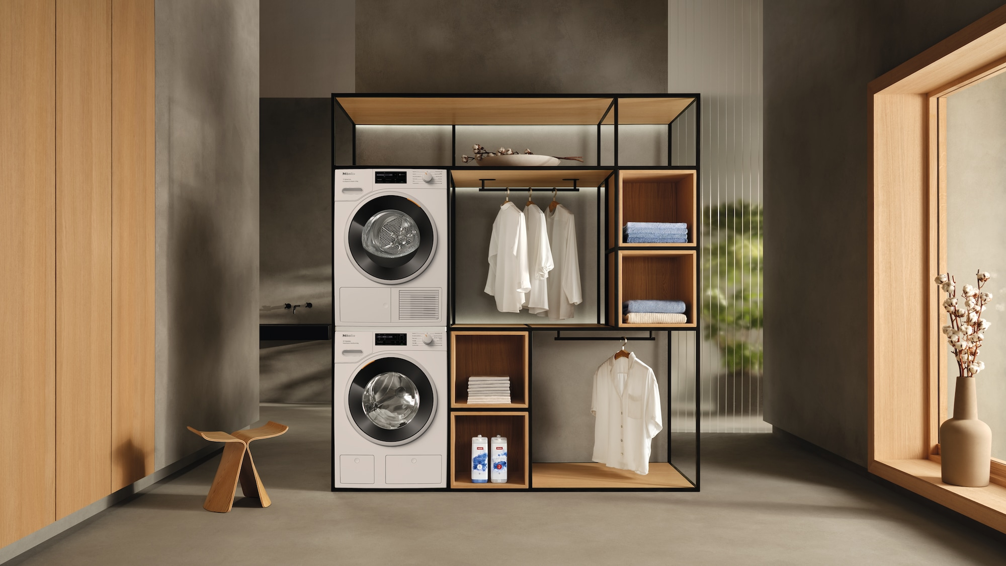 Was en droogkast stapelen