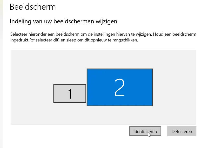 Beeldscherm identificeren Windows