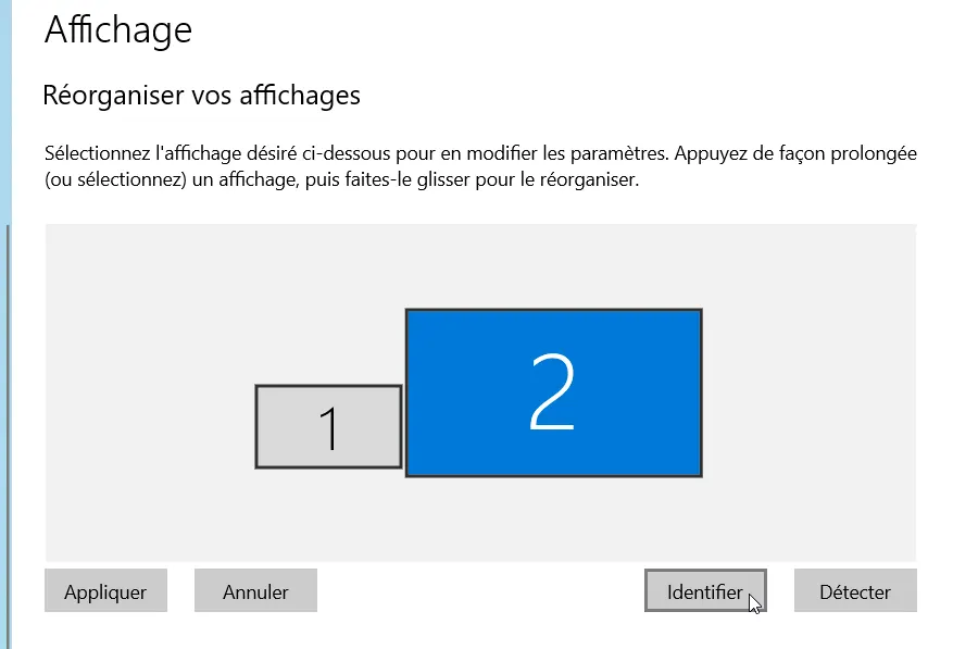 Identifier l'affichage de Windows